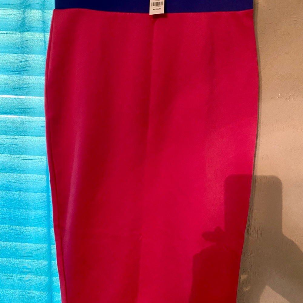 New York & Company Pink and Blue Women's Skirt